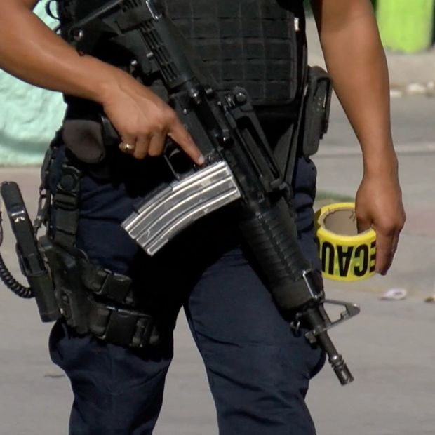 La zona fue resguardada por elementos de la Guardia Nacional.